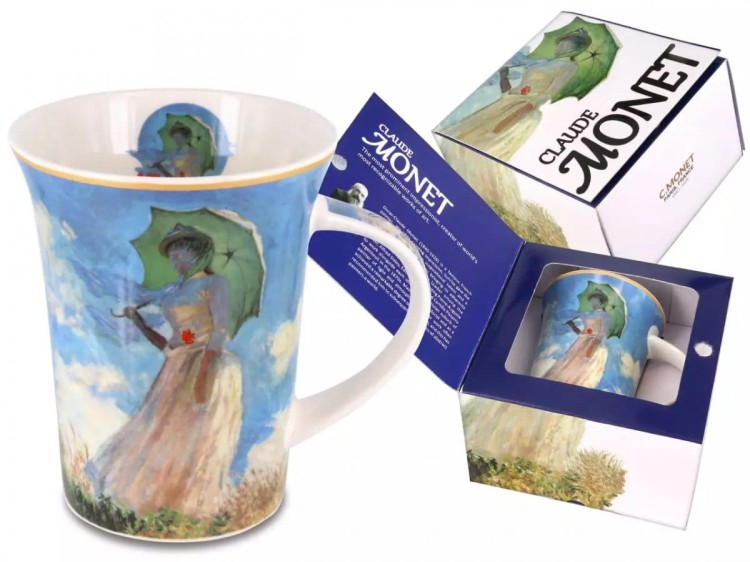 Kubek porcelanowy claude monet kobieta z parasolką