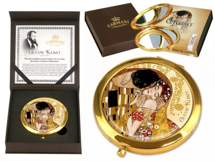 Lustereczko z obrazem Klimta Pocałunek