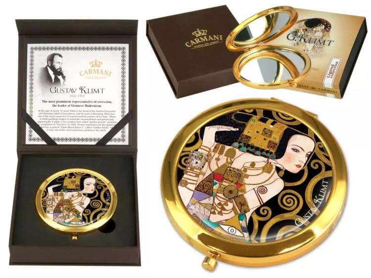 Lusterko do torebki Klimt Oczekiwanie Carmani