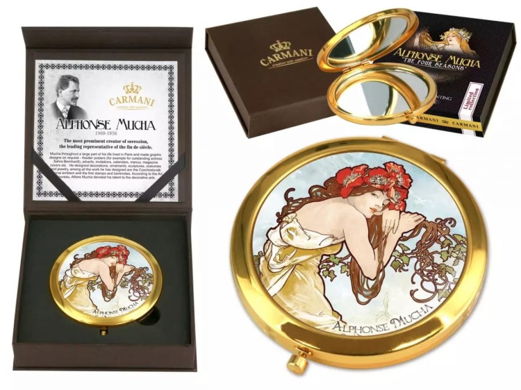 Lusterko do torebki zwykłe i powiększające Mucha Lato