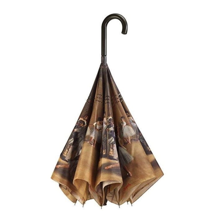 Parasol odwrotny automat Galleria Edgar Degas Lekcja baletu  złożony stoi bez podparcia