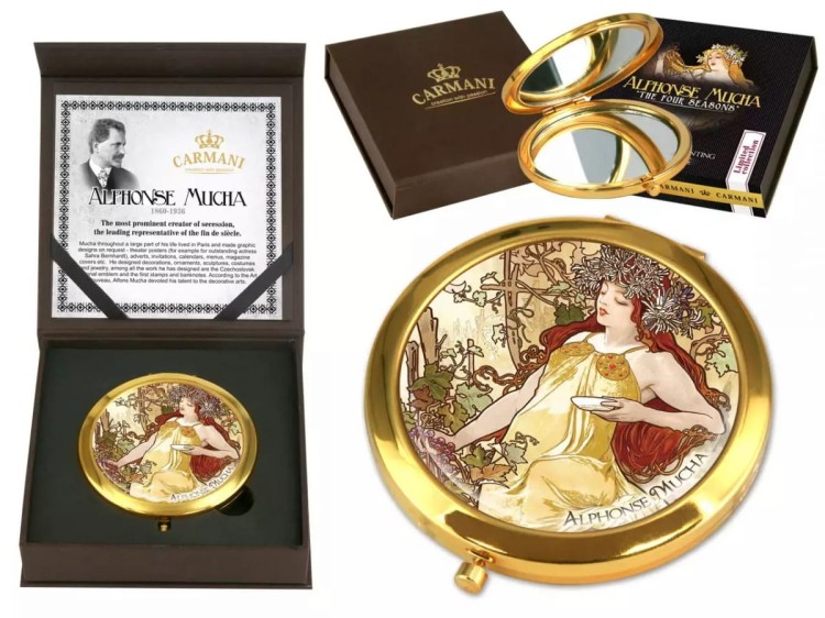 Lustereczko do torebki złote Carmani Mucha Jesień