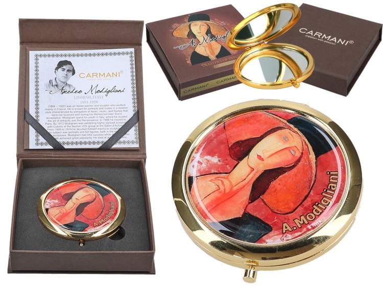 Lusterko złote Carmani Modigliani Kobieta w kapeluszu