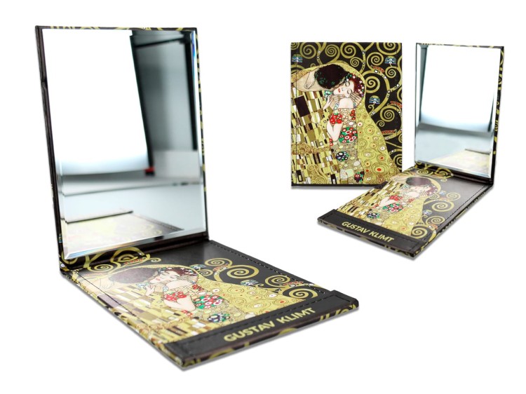 Lusterko 21x15 w etui z podstawką Klimt Pocałunek 1
