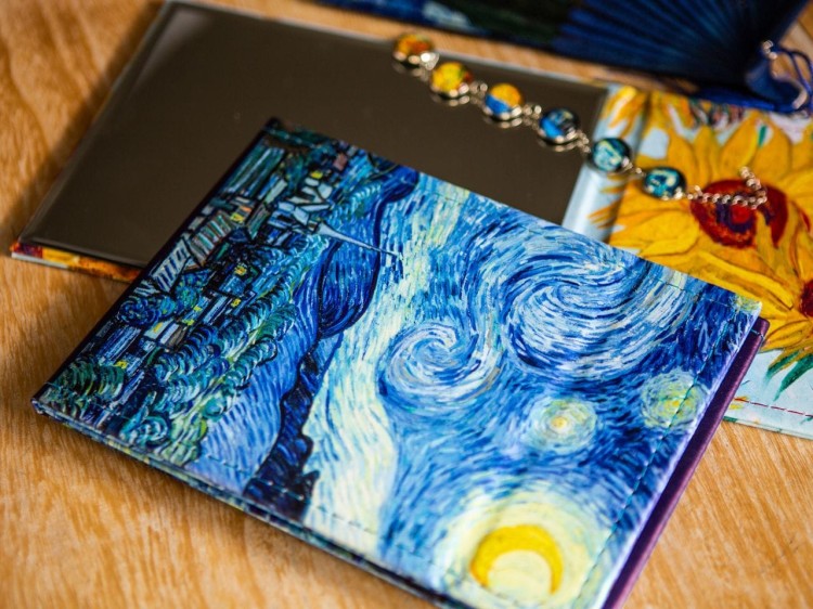 Lusterko 21x15 w etui z podstawką van Gogh Gwiaździsta noc 4