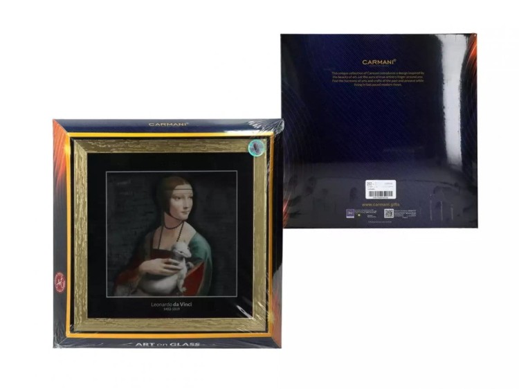 Obraz 21x21 Leonardo da Vinci Dama z łasiczką 3