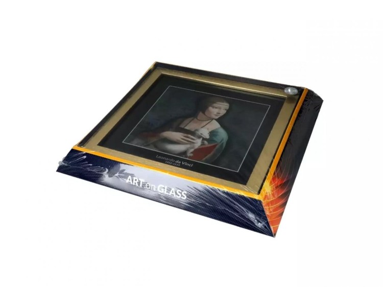 Obraz 21x21 Leonardo da Vinci Dama z łasiczką 4