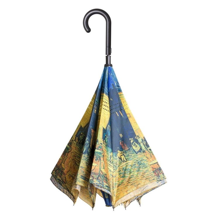 Parasol odwrotny automat Galleria Vincent van Gogh Kawiarniany taras złożony sam stoi