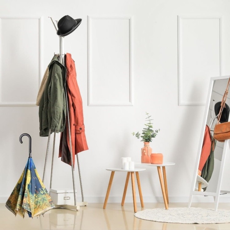 Parasol odwrotny automat Galleria Vincent van Gogh Kawiarniany taras złożony stoi bez podparcia