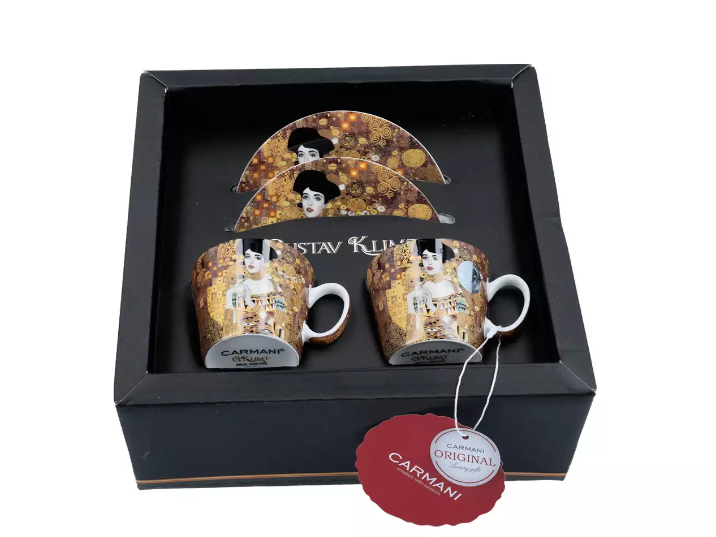 Filiżanki espresso Carmani Gustav Klimt Adele 2