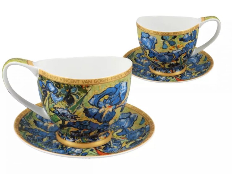 Filiżanka Big Vanessa 350ml Vincent van Gogh Irysy widok z obu stron
