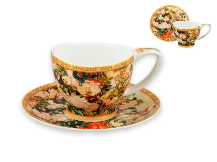 Filiżanka espresso 100ml van Gogh Wazon z różami 3