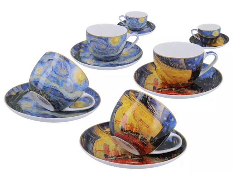 Zestaw 2 filiżanek z porcelany Vincent van Gogh 2