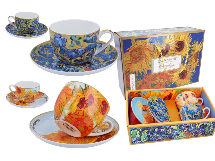 Komplet 2 filiżanek 250ml Vincent van Gogh Słoneczniki i Irysy zdjęcie główne