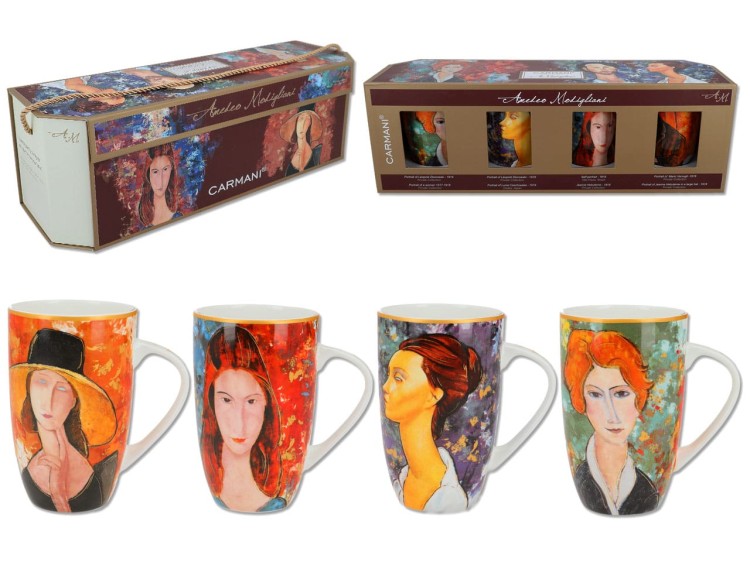 Komplet 4 kubków Amedeo Modigliani zdjęcie główne