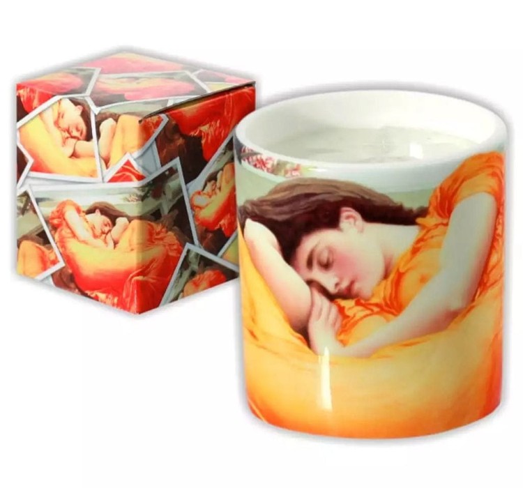 Świecznik porcelana Flaming June F. Leighton
