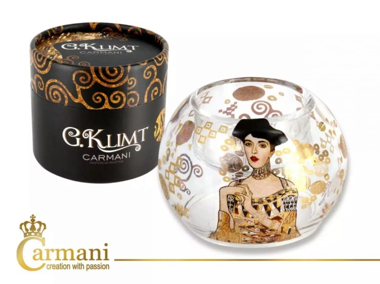 Świecznik szklana kulka Gustav Klimt Adele 1