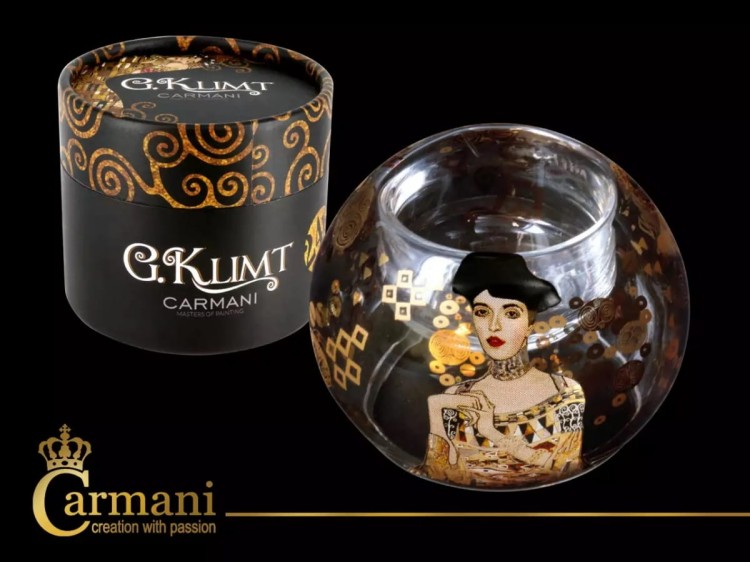 Świecznik szklana kulka Gustav Klimt Adele 3