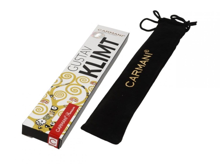 Wachlarz Gustav Klimt Drzewo życia aksamitne etui i pudełko prezentowe