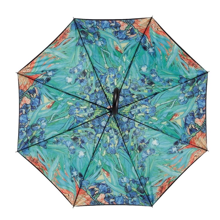 Parasol z podwójną czaszą Von Lilienfeld van Gogh Irysy - czasza od spodu