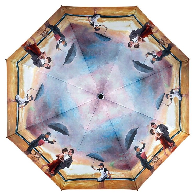 Parasol długi Von Lilienfeld Singing Butler by Theo Michael - czasza rozłożona widoczna od góry