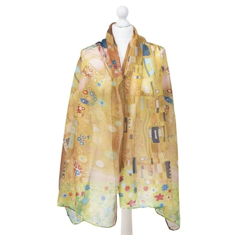 Lekki szal 180x70 Gustav Klimt Pocałunek 3