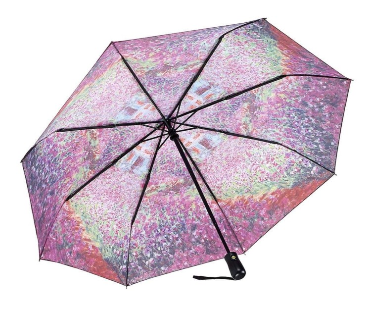 Parasolka składana reverse Galleria Claude Monet Ogród Moneta - czasza parasolki widoczna od spodu