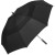Fibermatic XL Vent wielki parasol automat 133 cm - kolor czarny rozłożony widok z boku