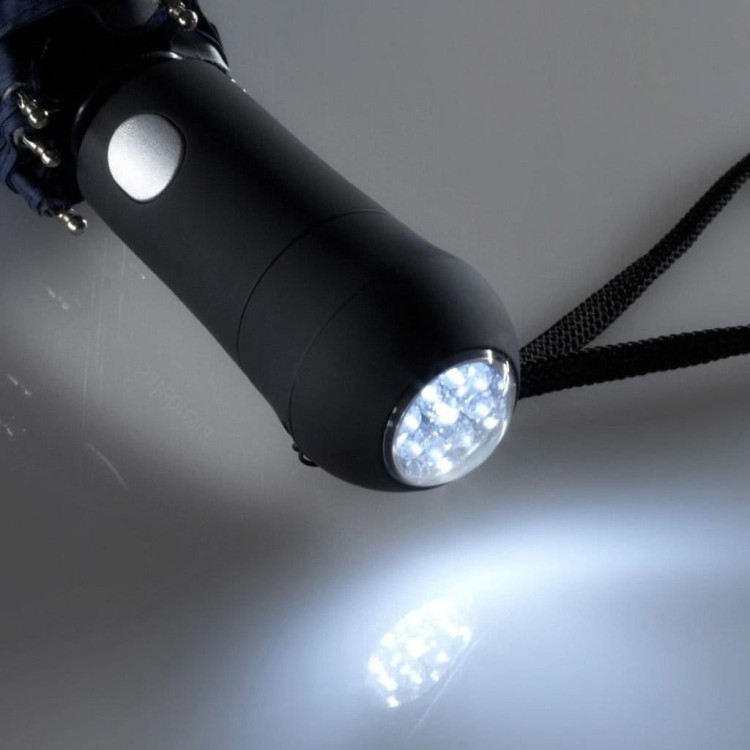 parasolka składana z latarką led w rączce fare 5571 latarka