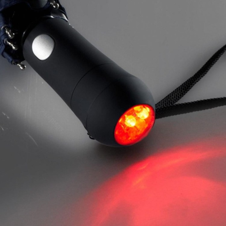 parasolka składana z latarką led w rączce fare 5571 latarka światło czerwone