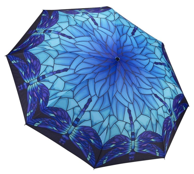 Parasolka składana Galleria Witraż ważki czasza rozłożona
