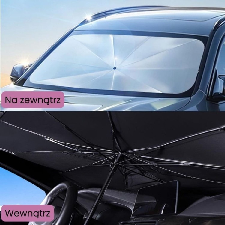 Parasol przeciwsłoneczny do samochodu 65x110 cm 2
