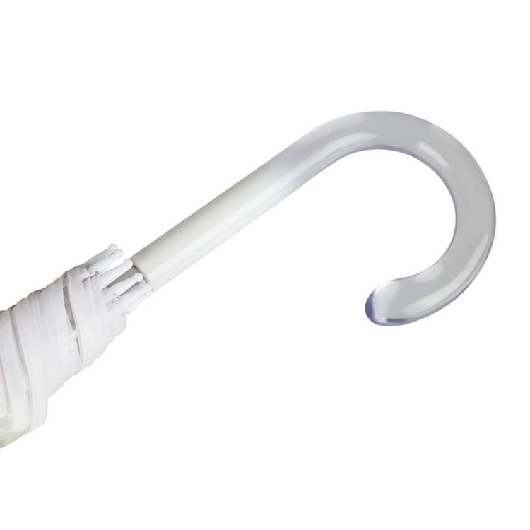 Parasolka przezroczysta Von Lilienfeld z białym stelażem - elegancki akrylowy uchwyt