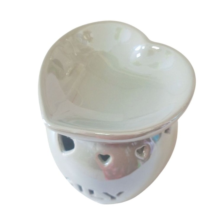 Ceramiczny kominek zapachowy Family widok z góry z wgłębieniem na wosk