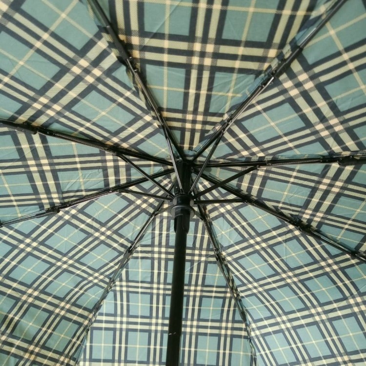 Parasolka składana Blue Drop A677DC Zielona kratka 7