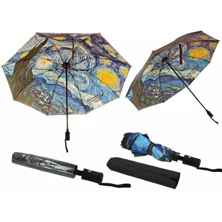 Parasolka van Gogh Gwiaździsta noc - wzór pod spodem 2