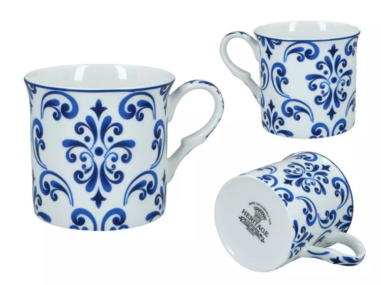 Komplet 4 kubków z porcelany Blue Story kubek 1