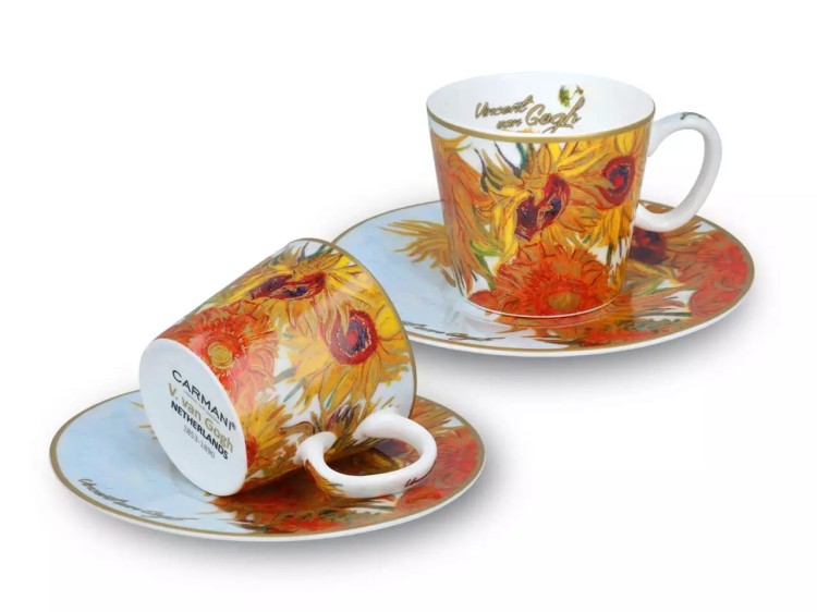 Komplet filiżanek do espresso van Gogh Słoneczniki 4