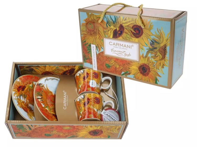 Komplet filiżanek do espresso van Gogh Słoneczniki 5