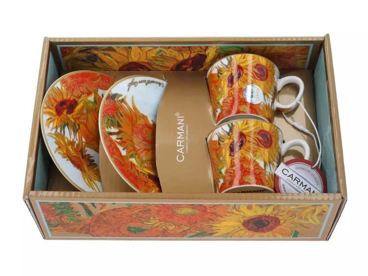 Komplet filiżanek do espresso van Gogh Słoneczniki 6