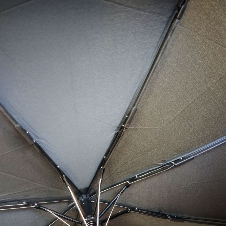 Parasol składany półautomat DA351 czarny wiatroodporny stelaż