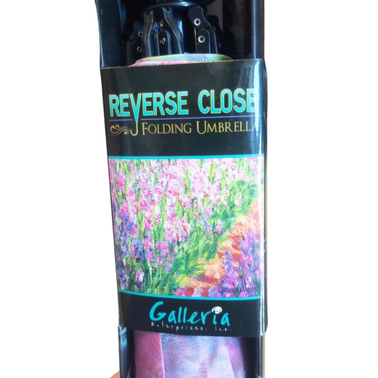Parasolka składana reverse Galleria Claude Monet Ogród Moneta - obraz na pudełku